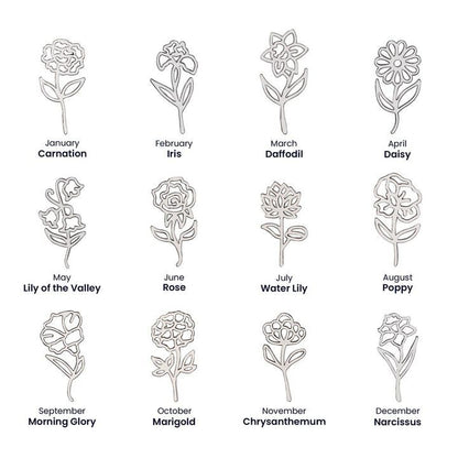 To My Bonus Daughter | We Are Family | Birth Flower Name Necklace