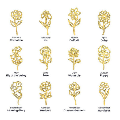To My Bonus Daughter | We Are Family | Birth Flower Name Necklace