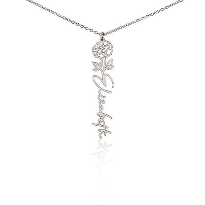 To My Bonus Daughter | We Are Family | Birth Flower Name Necklace